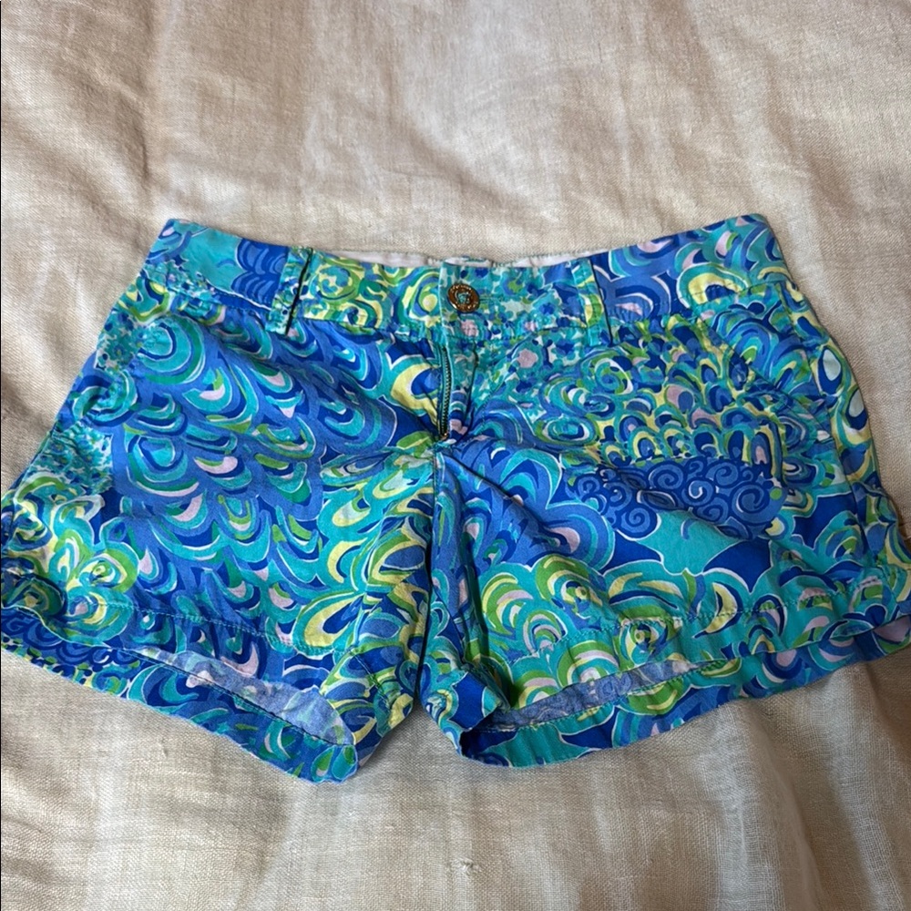 Lilly Pulitzer Blue and Green callahan Shorts